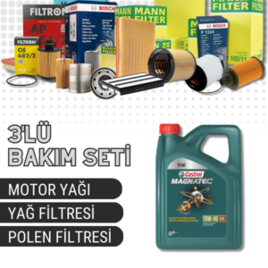 Varyasyon Dacia Duster 1.5 Dci Castrol 10W-40 Motor Yağlı Bakım Seti Tüm Modeller 2010-2013 (4×2 ve 4×4) 3 Parça Set (Kopya)