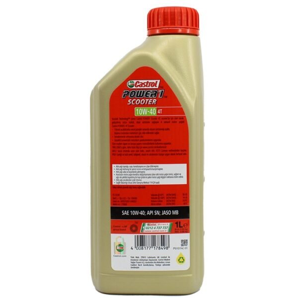 Castrol Power 1 Scooter 10W40 4T 1 Lt Motosiklet Yağı