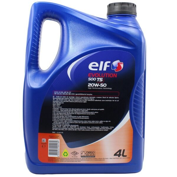 Elf Evolution 500 TS 20W-50 4 Lt Motor Yağı