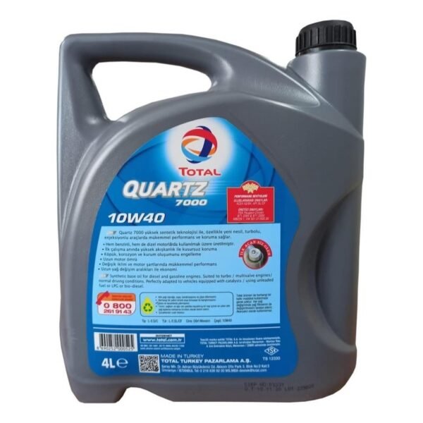 Total Quartz 7000 10W-40 Motor Yağı 4 Lt