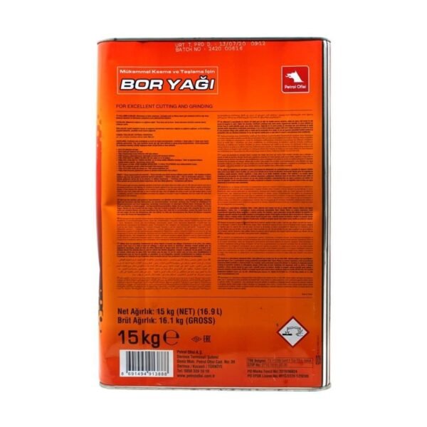 Petrol Ofisi Bor Yağı 15 Kg Metal İşleme Yağı