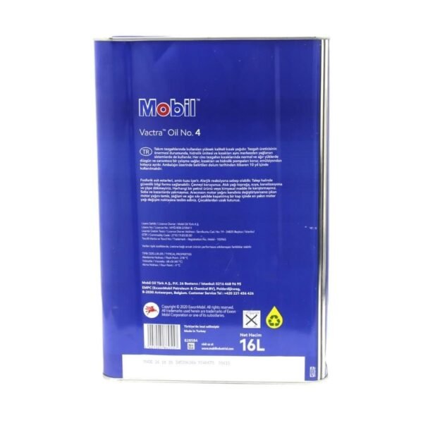 Mobil Vactra Oil No:4 16 Lt Yüksek Kaliteli Kızak Yağı