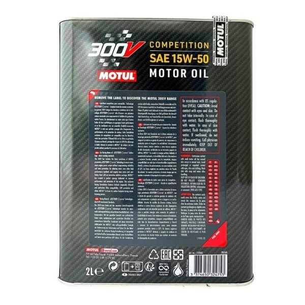 Motul 300V Competition 15W50 2 Lt Tam Sentetik Motor Yağı