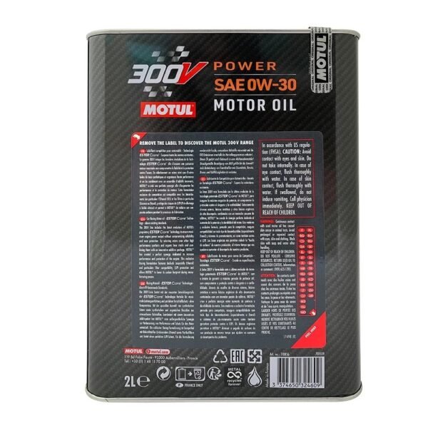 Motul 300V Power 0W30 2 Lt Tam Sentetik Motor Yağı