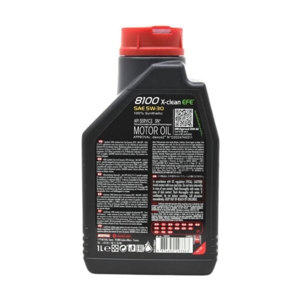 Motul 8100 X-Clean EFE 5W30 1 Lt Tam Sentetik Motor Yağı
