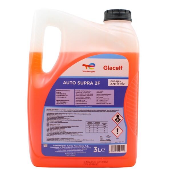 Total Glacelf Auto Supra 2F 3 Lt Organik Kırmızı Antifriz
