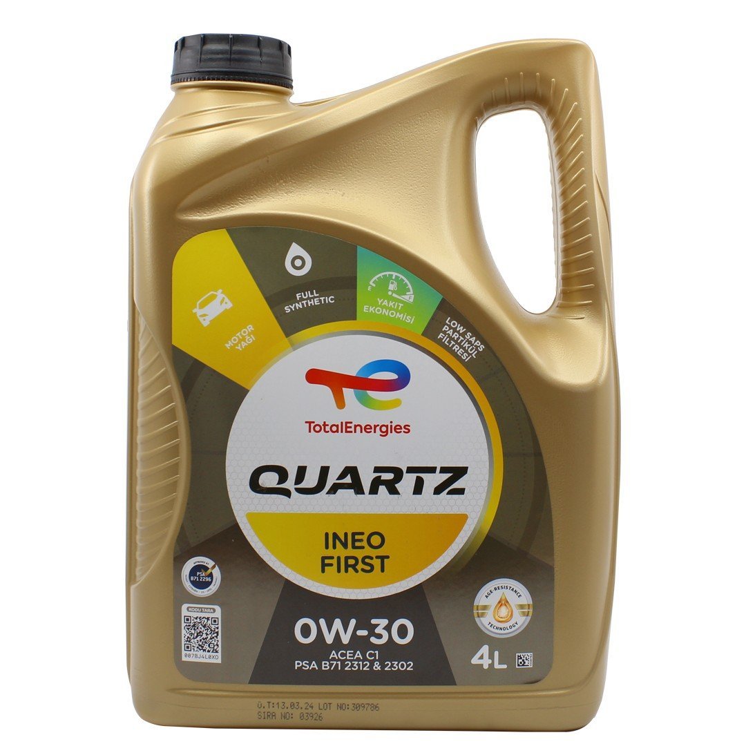 Total Quartz Ineo First 0W-30 4 Lt Partiküllü Motor Yağı