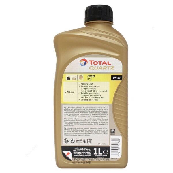 Total Quartz Ineo Ecs 5W30 Motor Yağı 1 Lt Partiküllü