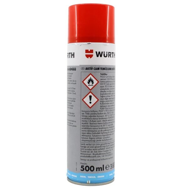 Würth Aktif Cam Temizleme Köpük Sprey 500 Ml