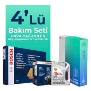 BOSCH Chevrolet Aveo / Kalos 1.4 Filtre Bakım Seti Shell Motor Yağlı (2011-2015) 4 Lü