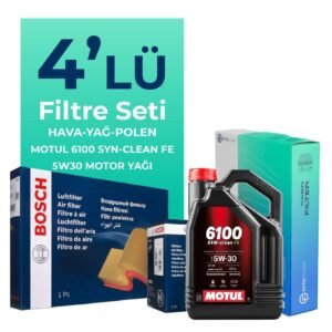BOSCH Citroen C3 1.4 VTI Benzinli Filtre Bakım Seti Motul Motor Yağlı (2010-2015) 4 Lü