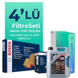 BOSCH Citroen C5 AirCross 1.6 Benzinli Filtre Bakım Seti Liqui Moly Motor Yağlı (2019-2022) 4 Lü