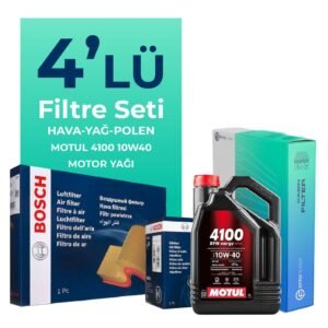 BOSCH Fiat Albea 1.6 Benzinli Filtre Bakım Seti Motul Motor Yağlı (2002-2008) 4 Lü