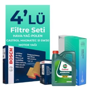 BOSCH Fiat Egea 1.3 Dizel Filtre Bakım Seti Castrol Motor Yağlı (2015-2018) 4 Lü