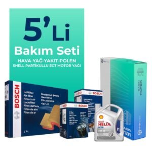 BOSCH Fiat Linea 1.3 Dizel Filtre Bakım Seti Shell Motor Yağlı EURO 5 (2009-2017) 5 Li