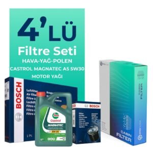 BOSCH Ford Courier 1.6 Dizel Filtre Bakım Seti Castrol Motor Yağlı (2014-2019) 4 Lü