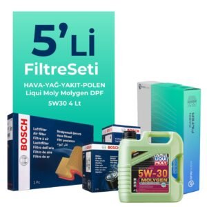 Bosch Ford Courier 1.6 Dizel Filtre Bakım Seti Liqui Moly Motor Yağlı (2014-2019) 5 Li