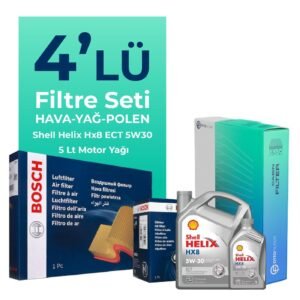 BOSCH Honda Accord 2.4 Benzin Filtre Bakım Seti Shell Motor Yağlı (2002-2007) 4 Lü