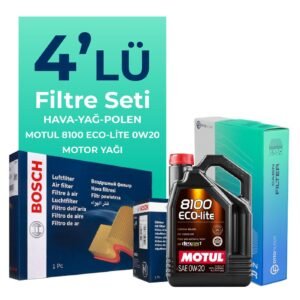BOSCH Honda City 1.4 Benzin Filtre Bakım Seti Motul Motor Yağlı (2009-2011) 4 Lü