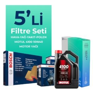 BOSCH Jeep Grand Cherokee 2.7 Dizel Filtre Bakım Seti Motul Motor Yağlı (1998-2006) 5 Li