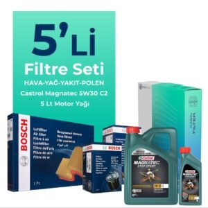 BOSCH Kia Cerato 1.6 Dizel Filtre Bakım Seti Castrol Motor Yağlı (2006-2009) 5 Li