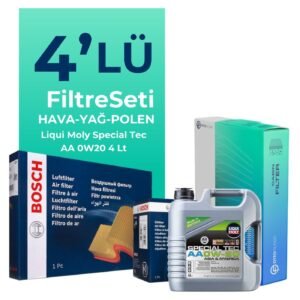 BOSCH Kia Stonic 1.4 Benzin Filtre Bakım Seti Liqui Moly Motor Yağlı (2017-2024) 4 Lü
