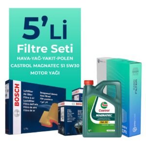 BOSCH Opel Corsa 1.3 Dizel Filtre Bakım Seti Castrol Motor Yağlı (2011-2014) 5 Li