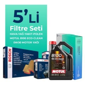 BOSCH Peugeot 2008 1.6 BlueHDi Dizel Filtre Bakım Seti Motul Motor Yağlı (2015-2019) 5 Li
