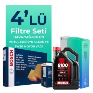 BOSCH Peugeot Partner 1.6 Dizel Filtre Bakım Seti Motul Motor Yağlı (2010-2016) 4 Lü