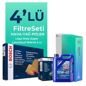 BOSCH Renault Clio 1.4 Benzin Filtre Bakım Seti Liqui Moly Motor Yağlı (2005-2012) 4 Lü