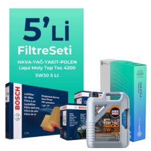BOSCH Seat Toledo 1.4 Dizel Filtre Bakım Seti Liqui Moly Motor Yağlı (2015-2019) 5 Li