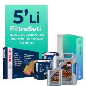 BOSCH Volkswagen Touareg 3.0 Dizel Filtre Bakım Seti Liqui Moly Motor Yağlı (2018-2023) 5 Li