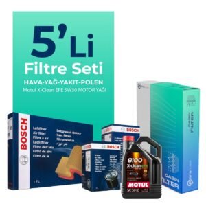 BOSCH Volkswagen Touareg 3.0 Dizel Filtre Bakım Seti Motul Motor Yağlı (2012-2018) 5 Li