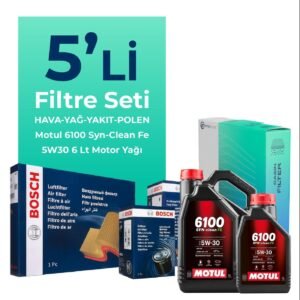 BOSCH Volvo S60 2.0 Dizel Filtre Bakım Seti Motul Motor Yağlı (2011-2014) 5 Li