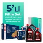BOSCH Volvo S80 2.4 Dizel Filtre Bakım Seti Motul Motor Yağlı (2007-2011) 5 Li