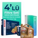 BOSCH Volvo S90 2.0 Dizel D5 Filtre Bakım Seti Shell Motor Yağlı (2016-2022) 4 Lü