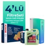 BOSCH Volvo V60 1.6 Dizel Filtre Bakım Seti Liqui Moly Motor Yağlı (2011-2015) 4 Lü
