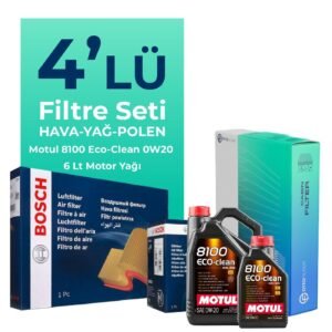BOSCH Volvo XC60 2.0 Dizel B4 Filtre Bakım Seti Motul Motor Yağlı (2019-2024) 4 Lü