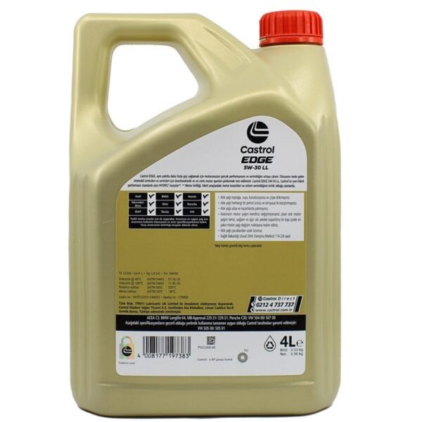 Castrol EDGE 5W30 LL 4 Litre