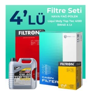 Filtron Alfa Mito 1.4 TB Filtre Bakım Seti Liqui Moly Motor Yağlı (2009-2018) 4 Lü
