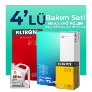 Filtron Chevrolet Lacetti 1.4 Filtre Bakım Seti Shell Motor Yağlı (2005-2014) 4 Lü
