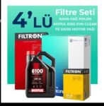 Filtron Citroen Berlingo 1.6 BlueHDi Dizel Filtre Bakım Seti Motul Motor Yağlı (2015-2018) 4 Lü