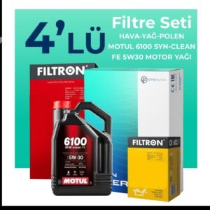 Filtron Citroen Berlingo 1.6 BlueHDi Dizel Filtre Bakım Seti Motul Motor Yağlı (2015-2018) 4 Lü