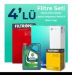 Filtron Citroen C3 1.2 Benzinli Filtre Bakım Seti Castrol Motor Yağlı (2016-2023) 4 Lü
