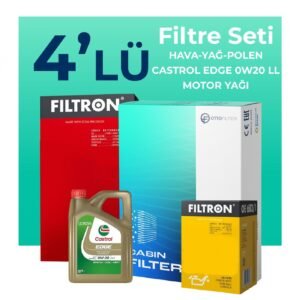 Filtron Fiat Egea 1.3 Dizel Filtre Bakım Seti Castrol Motor Yağlı (2019-2023) 5 Li