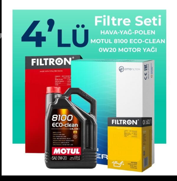 Filtron Fiat Egea 1.3 Dizel Filtre Bakım Seti Motul Motor Yağlı (2019-2023) 4 Lü