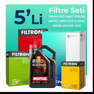 Filtron Fiat Egea 1.3 Dizel Filtre Bakım Seti Motul Motor Yağlı (2019-2023) 5 Li