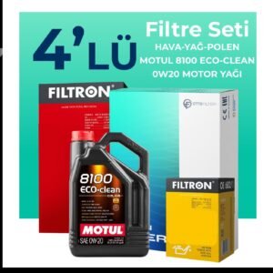 Filtron Fiat Egea 1.5 Benzin Filtre Bakım Seti Motul Motor Yağlı (2022-2024) 4 Lü