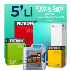 Filtron Fiat Fiorino 1.3 Dizel Filtre Bakım Seti Liqui Moly Motor Yağlı EURO 5 (2007-2016) 5 Li