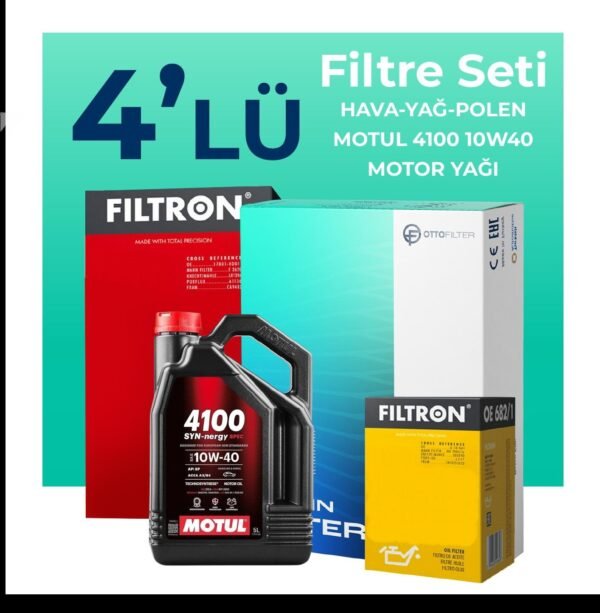 Filtron Fiat Palio 1.2 Benzinli Filtre Bakım Seti Motul Motor Yağlı (2000-2012) 4 Lü